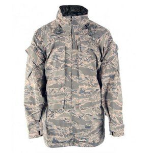 See video NUC USAF Tiger Stripe Parka/Shell Sz Large 8415-01-547-3536